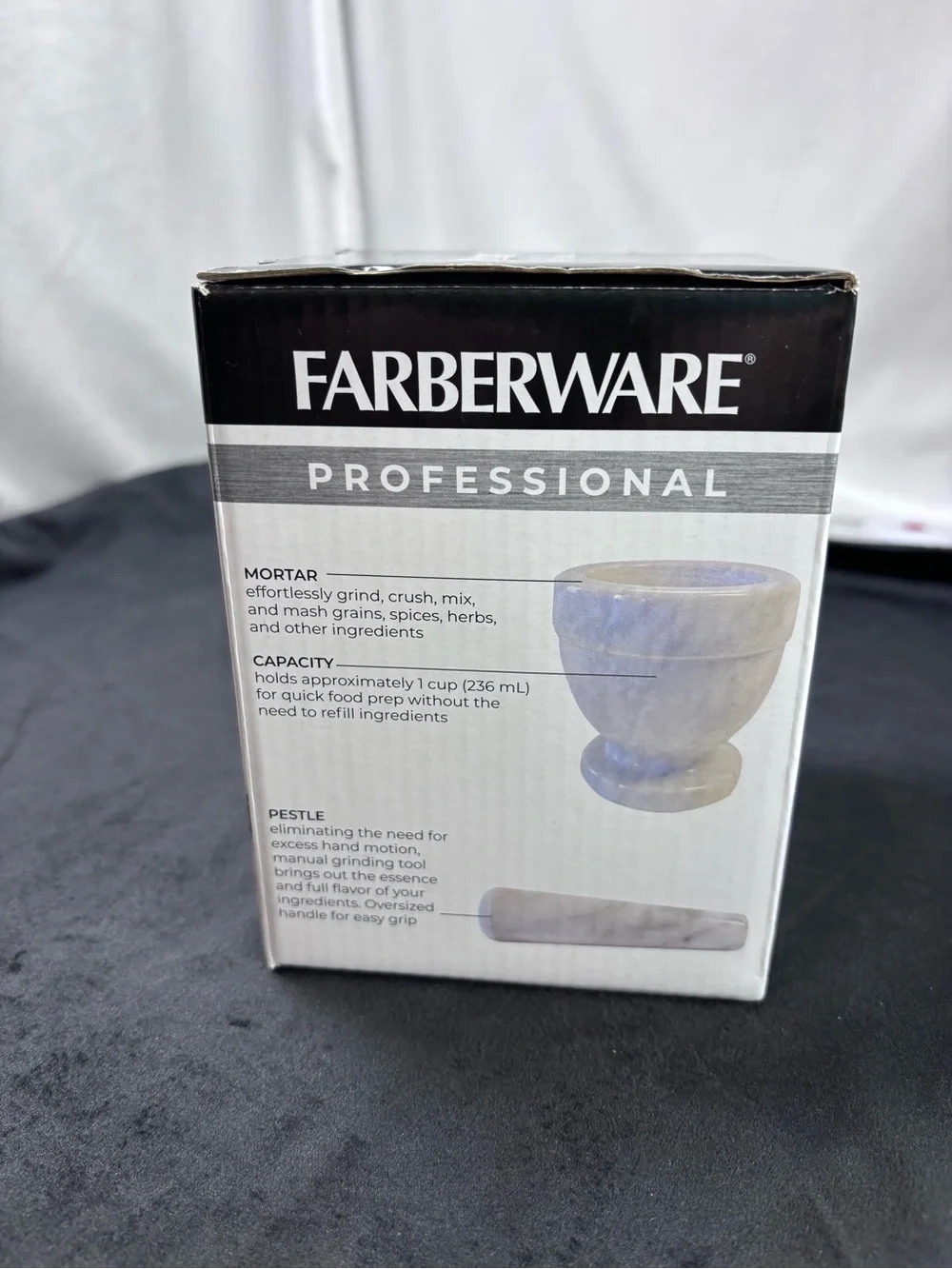 Farberware Professional Marble Mortar & Pestle | Genuine Marble | NIB